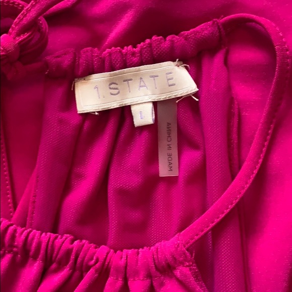 1. State Romper with Pockets- Pink/purple - Picture 5 of 6